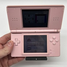Nintendo DS Lite Metallic Rose W/ Mariokart & Dora - Stylus - NO CHARGER -WORKS