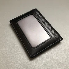 RFID Mens Slim Front Pocket Wallet Genuine Leather Bifold ID Credit Card Holder