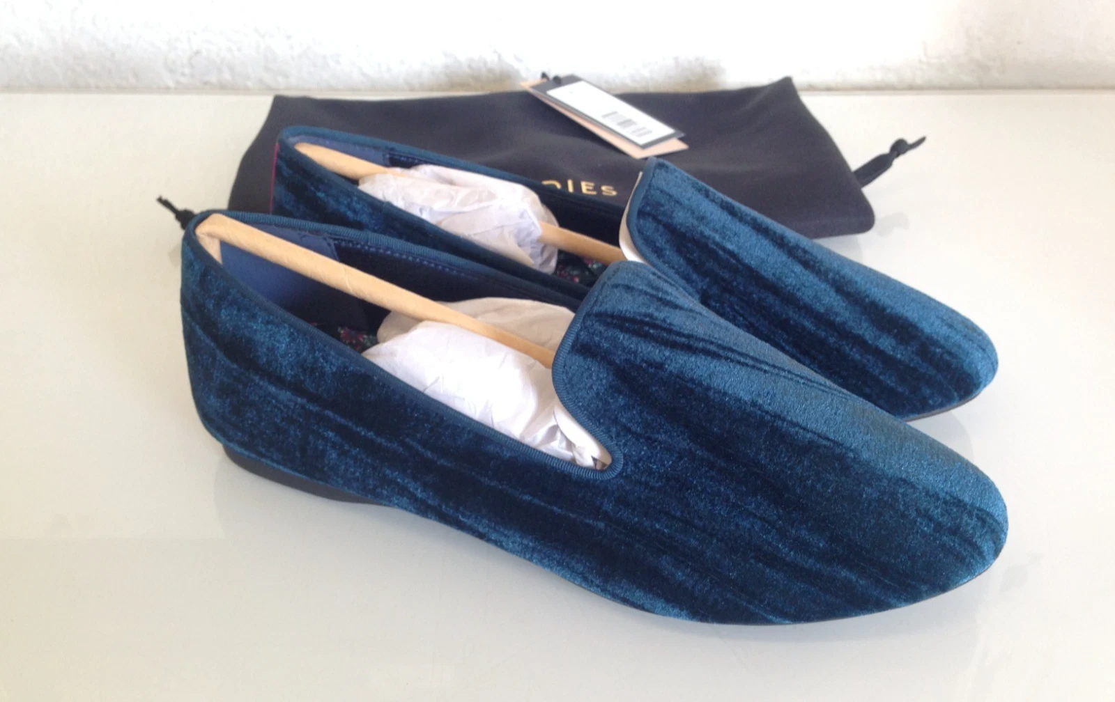 Birdies Starling Velvet Sapphire Slip On Loafer - Choose Size