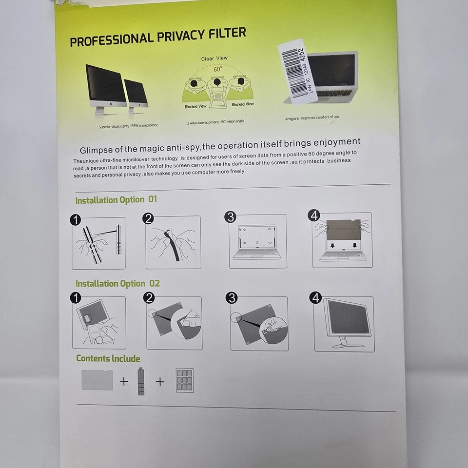 Skylarking 17" Computer Privacy Screen Filter – Anti-Spy, Anti-Glare, Protector - Image 2 of 4