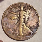 1920 D Denver Walking Liberty Half Dollar - VF - Scarce Great Details And Toning