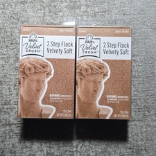 Lot of 2 FolkArt Velvet Crush Brown Flock Kit 2 Step Velvety Soft NIB