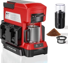 Taingwei Cordless Coffee Maker for Milwaukee M18 18V Battery, Portable Drip Coff