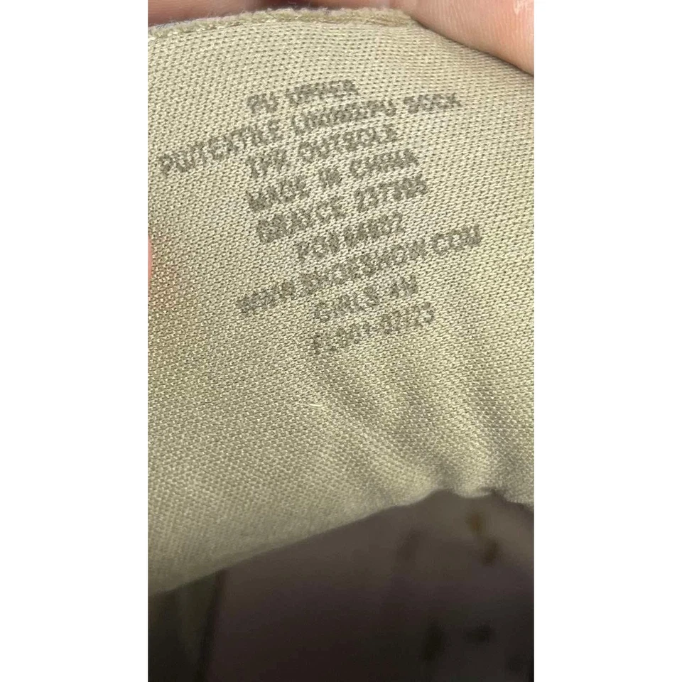 Kids light pink Glitter Combat Boots Lace Up Zip Side Chunky Sole Size 4 - Image 3 of 4