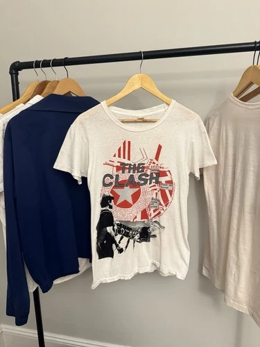The Clash Out of Control Punk Concert Tour T Sh 1980s vintage concert t-shirt, vintage, size L, single stitch, B+ condition