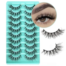 Wispy Lashes Natural Eyelashes Mink Lash Strips Natural Look Demi Wispies False 