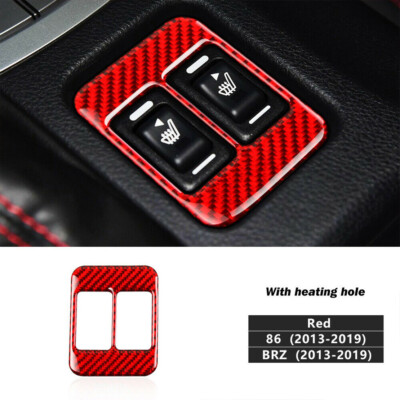 Carbon Fiber For Subaru BRZ Toyota 86 2013-20 Center Console Heating Button Trim