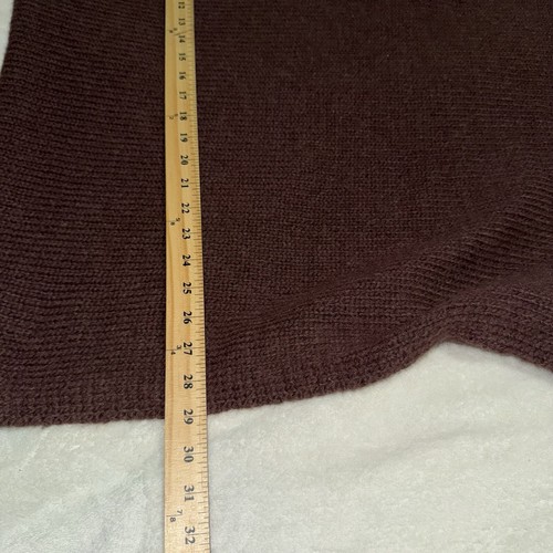 Eileen Fisher Baby Alpaca Blend Short Poncho Burgundy One Size - Picture 4 of 5