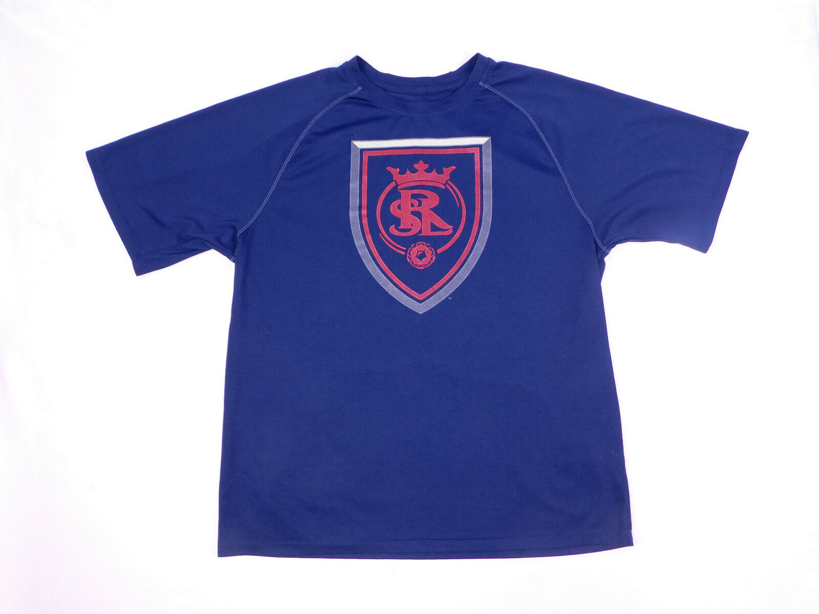 Adidas Blue T SRL Shirt Medium Spellout | Mens Soccer eBay Graphic Athletic Polyester