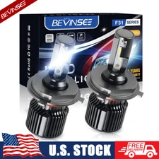BEVINSEE H4 9003 CSP LED Headlight Conversion Kit 50W Bright Hi/Low Beam Bulbs