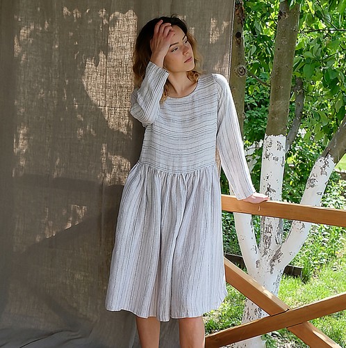 linen Women Lagenlook Loose Tunic 