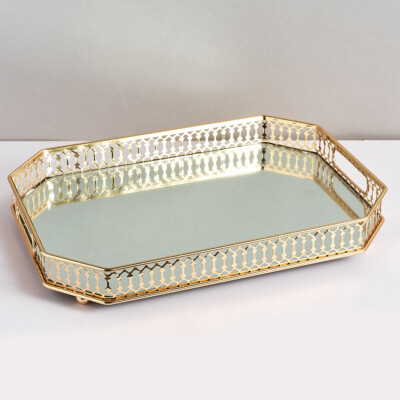 Mirrored Crystal Vanity Tray Ornate Decorative Tray For Perfume Jewelry And Ebay