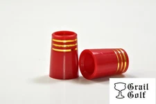 GRAIL GOLF NEW ULTRA-PREMIUM RED IRON FERRULES .355 .79" .540OD 3 GOLD RINGS LOT