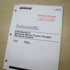 Caterpillar 615C II Scraper Electrical Schematic diagram manual SHOP pan SYSTEM