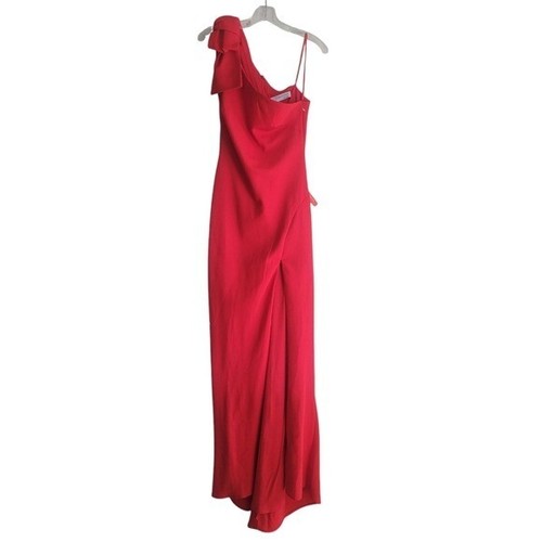 Ieena for Mac Duggal 26665 Kleid rot Schleife ein Schulter Seitenschlitz - Bild 5 von 11