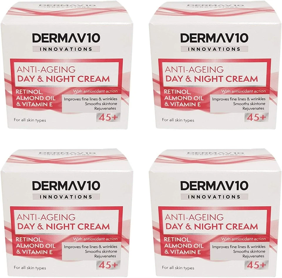 Cream Retinol Derma V10 Innovations Anti-Ageing Day & Night 4 x