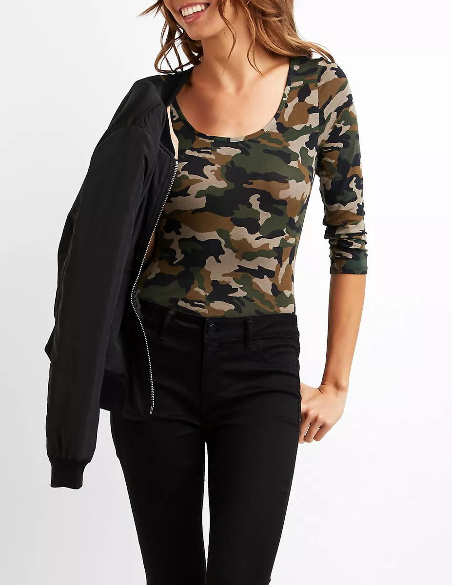 Camouflage bodysuit cheap