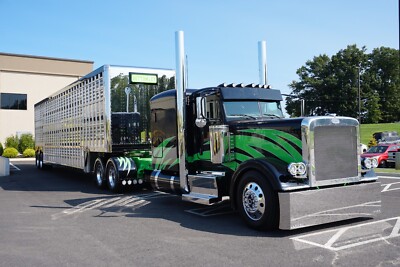 Modellino Peterbilt 389 In Scala 1:64 Con Letto Piatto - Colore Verde - Foto 7