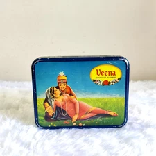 Vintage Mumtaj Sahan Jahan Taj Mahal Graphics Veena Perfumery Tin Box TB1612