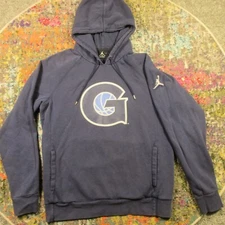 Nike Jordan Georgetown Hoyas Hoodie Mens XL Blue Fleece Pullover Sweatshirt NCAA