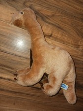 Vintage 1980 Dakin Brown Brontosaurus Dinosaur Plush Stuffed Animal Toy