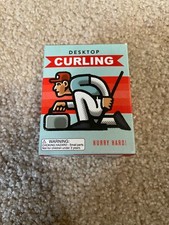 NIB Running Press Miniature DESKTOP CURLING Game Portable Kit office toys