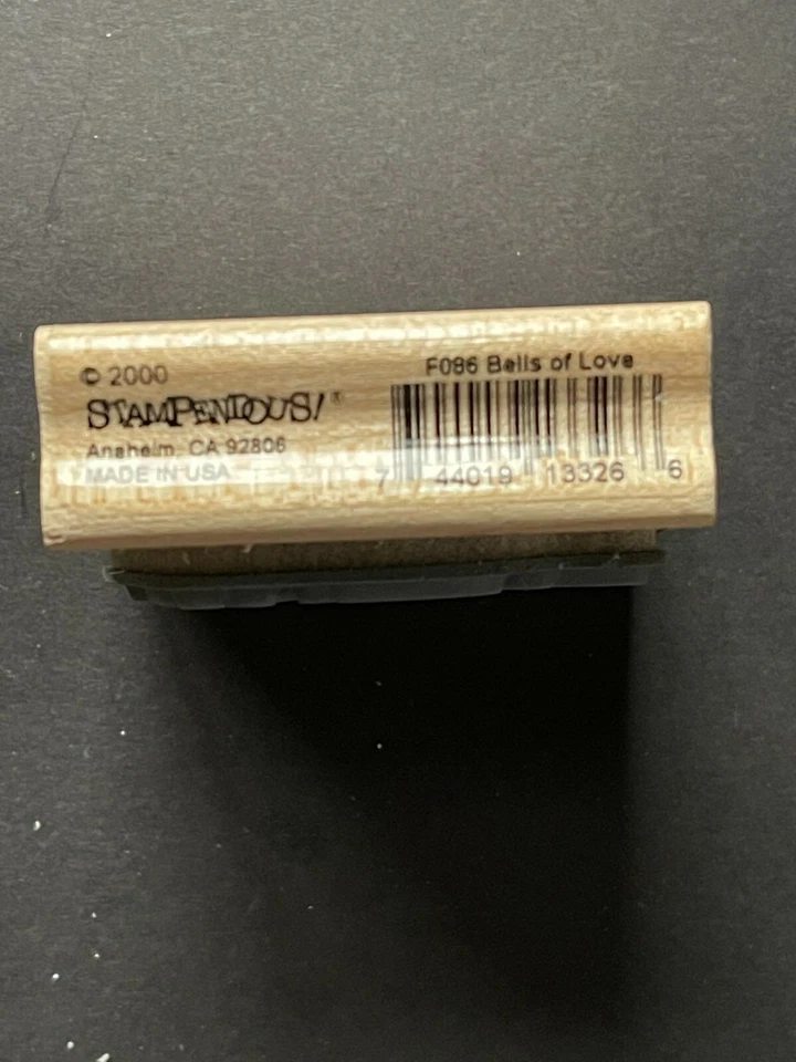 Campanas de Amor Boda Recién Casado Signo Símbolo Ocasión Especial Madera Goma Sello Foto 3 de 4