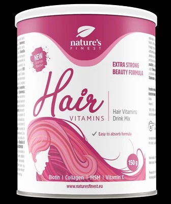 Nature's Finest by Nutrisslim Hair Vitamins, for 30 Days -Biotin, Collagen, MSM.