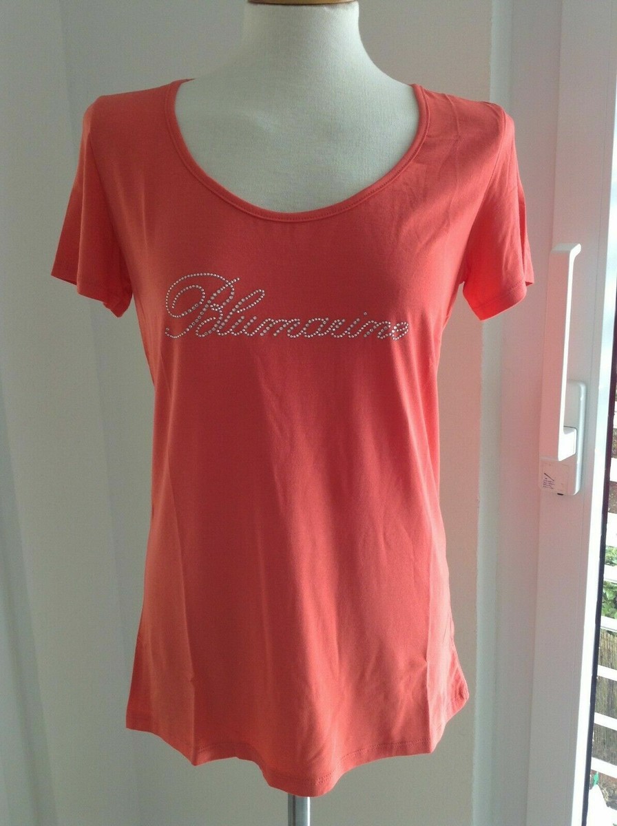 新品タグ付き　Blumarine リボンラインストーンTシャツ サイズ40 白 ホルターリボンドットシャツ KR10299 | ガーリー系ファッション