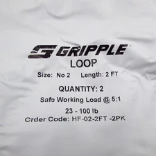 Qty 10  GRIPPLE Size No 2 Cable Loop End Hanger 2' Long, Pipe, Lighting, Speaker