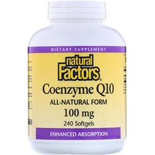Natural Factors Coenzyme Q10 100 mg 240 Softgels