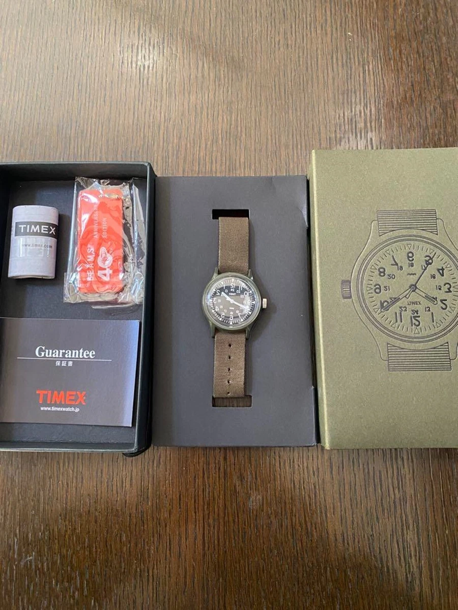 Engineered Garments TIMEX BEAMS BOY bespoke Camper Watch OLIVE USED