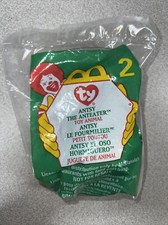TY Beanie Babies Antsy The Anteater 2 1999 McDonalds Happy Meal Plush in Bag 