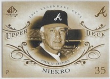 PHIL NIEKRO ATLANTA BRAVES 2005 UPPER DECK SP LEGENDARY CUTS BASEBALL CARD