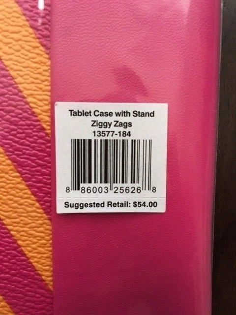 NUEVO Funda para Tableta Vera Bradley con Soporte Ziggy Zags 10 X 7 3/4" Se Adapta a Tableta de 9"  Foto 3 de 3