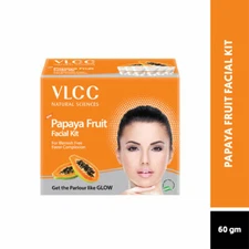 VLCC Papaya Fruit Facial kit with 6 steps for glowing skin 60 gm Set of 2
