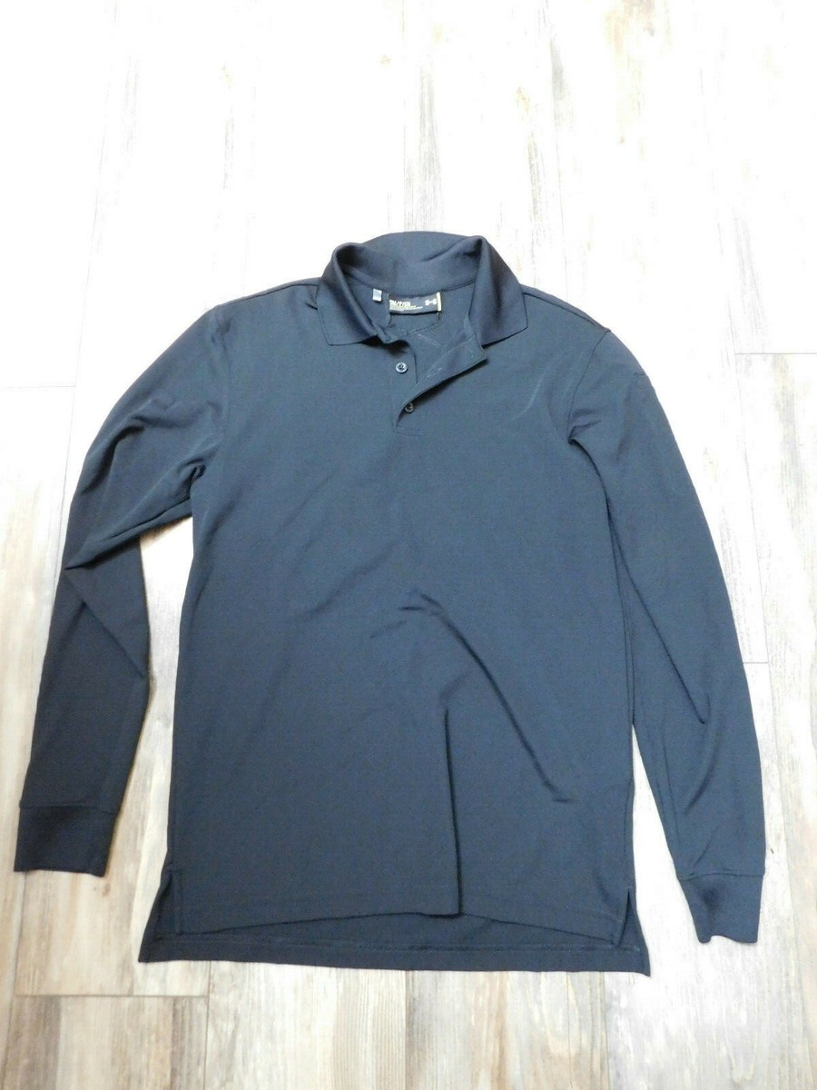 UNDER ARMOUR MENS BLACK LOOSE FIT HEAT GEAR LONG SLEEVE SHIRT SIZE
