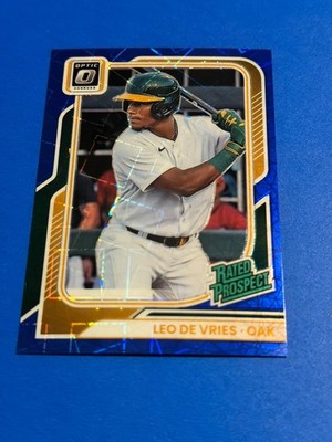 2026 Panini Donruss - Leo De Vries #129 Blue Velocity Optic Prizm
