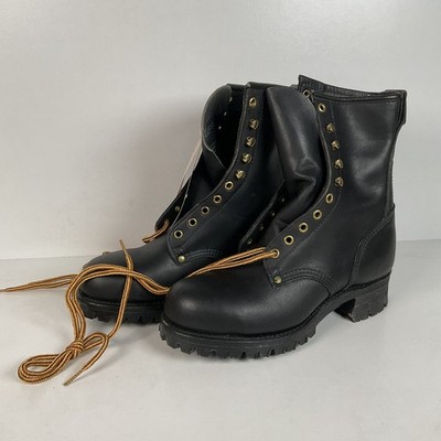 Vintage Steel Toe Logger Boots | USA Made | 1970s-1980s | Men s 7.5 E