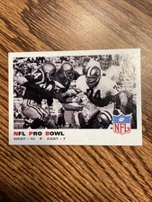 1968  retro card  #501 NFL PRO BOWL  EAST v. WEST   1/19/1969  LA COLISEUM