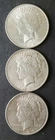 1922, 1923, and 1924 $1 Peace Silver Dollars