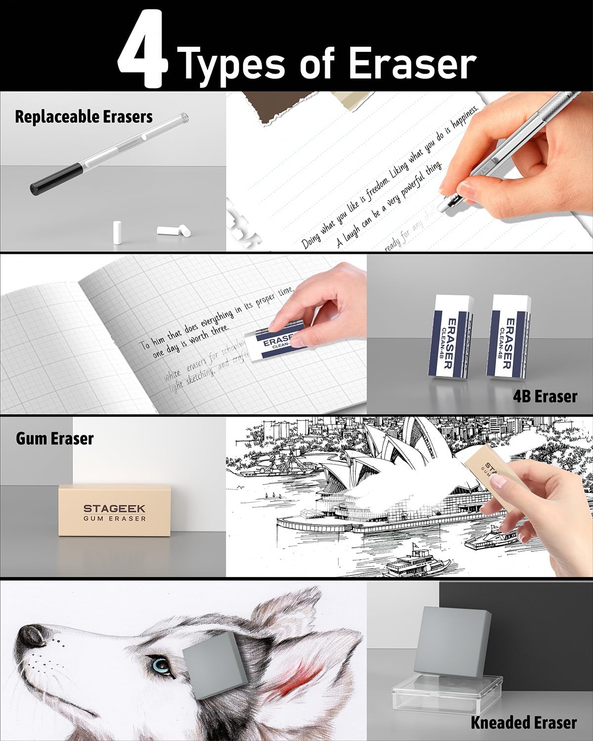 21 PCS Metal Mechanical Pencil Set with 10 Tubes Lead Refills Eraser Case