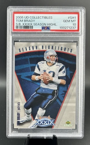 2005 UD Collectibles #SH1 TOM BRADY Super Bowl XXXIX Patriots PSA 10 GEM MINT