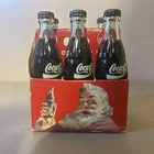 Vintage Coca-Cola Miniature Bottles 6-Pack Carrier Santa Claus 1993 Collector's