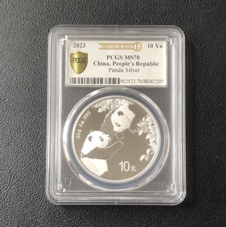 2022 China 10 Yuan PCGS MS70 First Strike Panda 40th Anniversary Silver Coin UNC