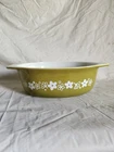 Vintage Pyrex 043 "Crazy Daisy" "Spring Blossom Green" 1½ Qt Dish No Lid Avacado