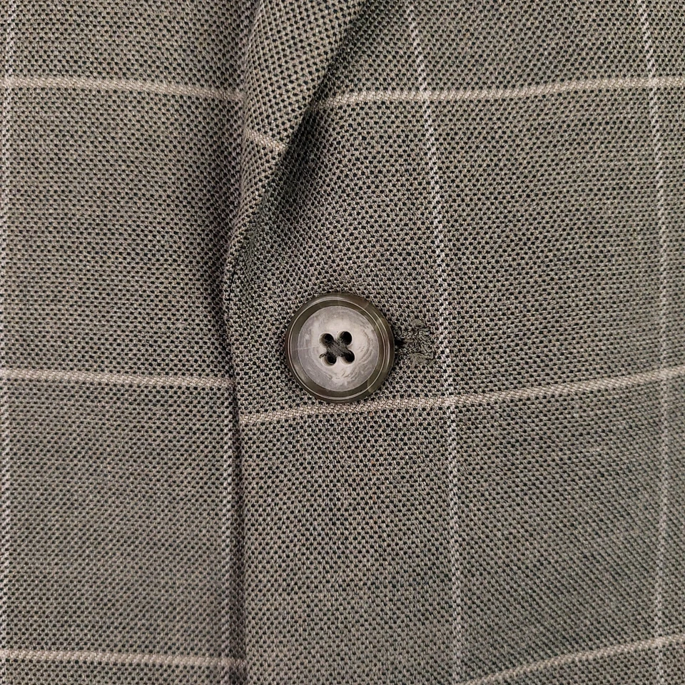 Blazer Paul Fredrick Para Hombres 42R Oliva Ventana Lana Seda Dos Botones RFM300J Foto 2 de 4