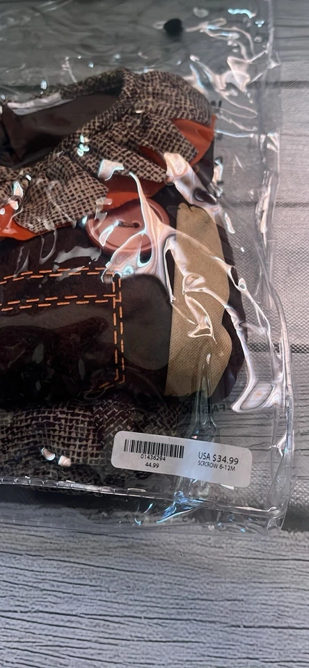 Fantasia Espantalho Infantil Espírito Halloween Abóbora Patch 6-12 Meses Msrp: 34,99  - Imagem 3 de 3