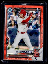 2021 Bowman Draft Sapphire Ed #BDC-148 Ryan Holgate RC 1st Orange #/25 Cardinals