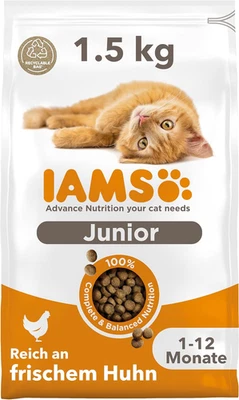 IAMS Junior Trockenfutter Kitten Huhn für Katzen 1–12 Monate